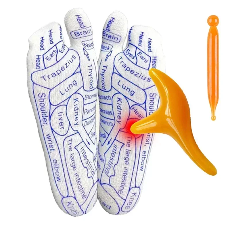 Massage Relieve Tired Feet Socks Acupressure Foot Massager Reflexology Socks Foot Acupoint Massage Tool Physiotherapy Foot Care 2