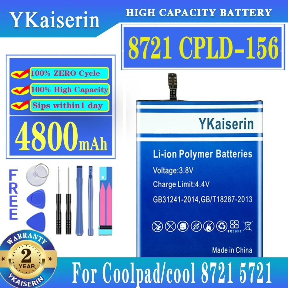 

YKaiserin Battery CPLD-156 CPLD156 CPLD 156 4800mAh for Coolpad/cool 8721 battery 5721 cpld-156 Mobile Phone Batteries