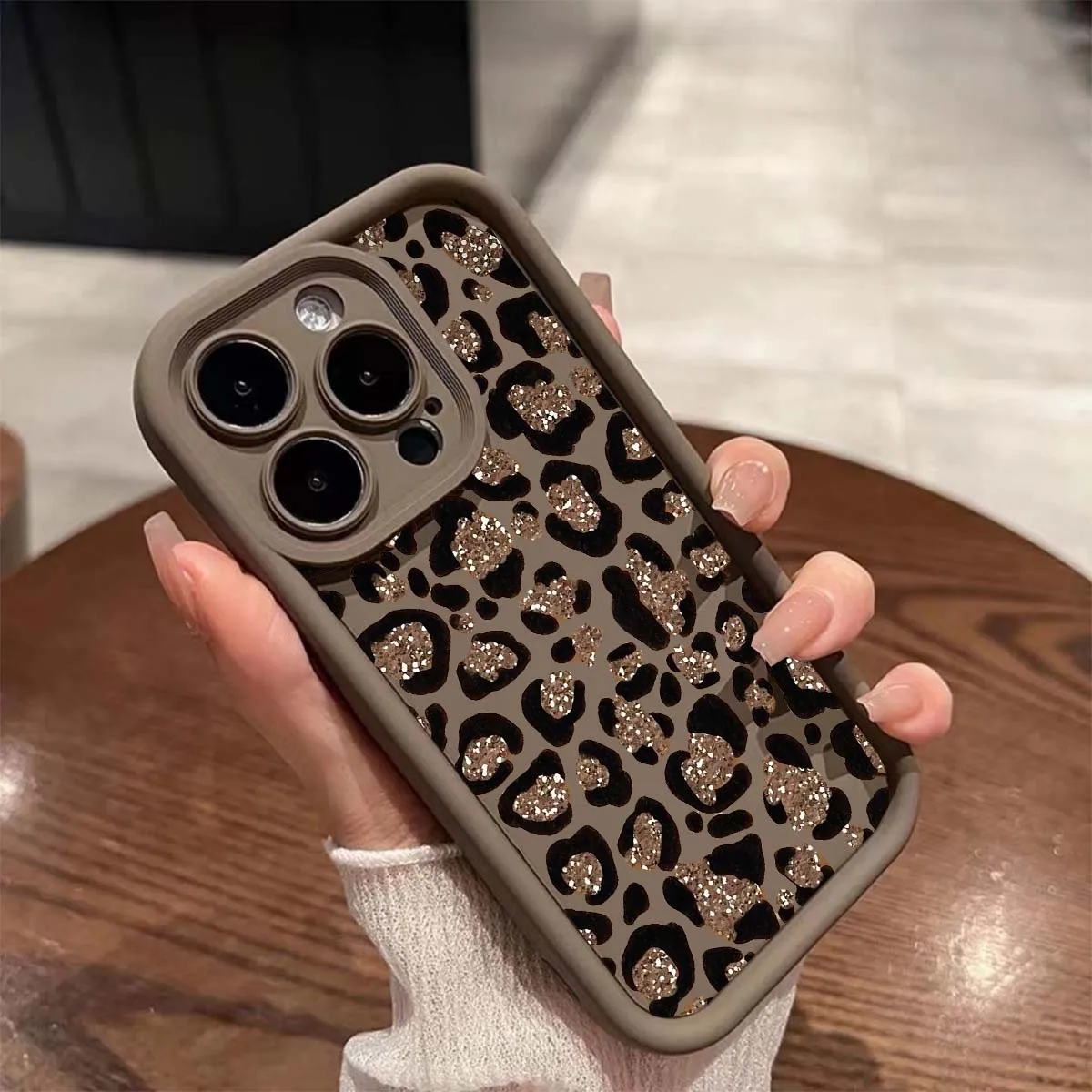 Y2K Leopard Print Soft Phone Case Cover