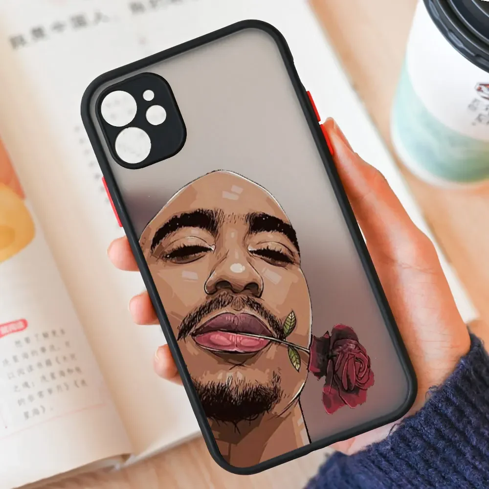 thumbnail image 1 of Rapper 2Pac Tupac Shakur Phone Case for IPhone 15 14 13 12 11 Pro Max Mini X XS Max XR 8 7 Plus SE2 Shockproof Hard Cover Fundas, 1 of 5