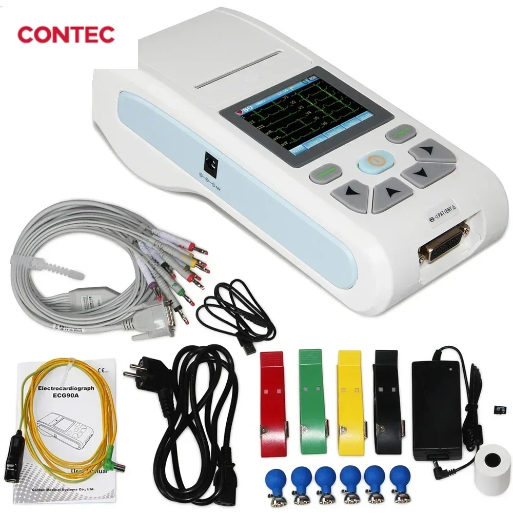 CONTEC 12-Channel ECG/EKG Machine Electrocardiograph, PC Software, Touch Screen ECG90A