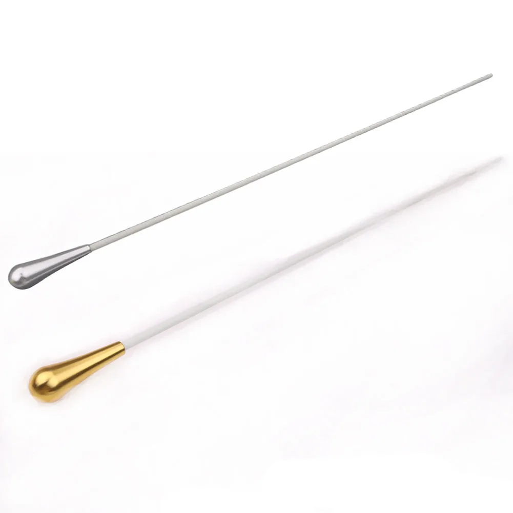

1pc Music Conductor Baton Band Conducting Baton Lightweight Metal Handle Musical Instrument Gold Silver Conductor Baton