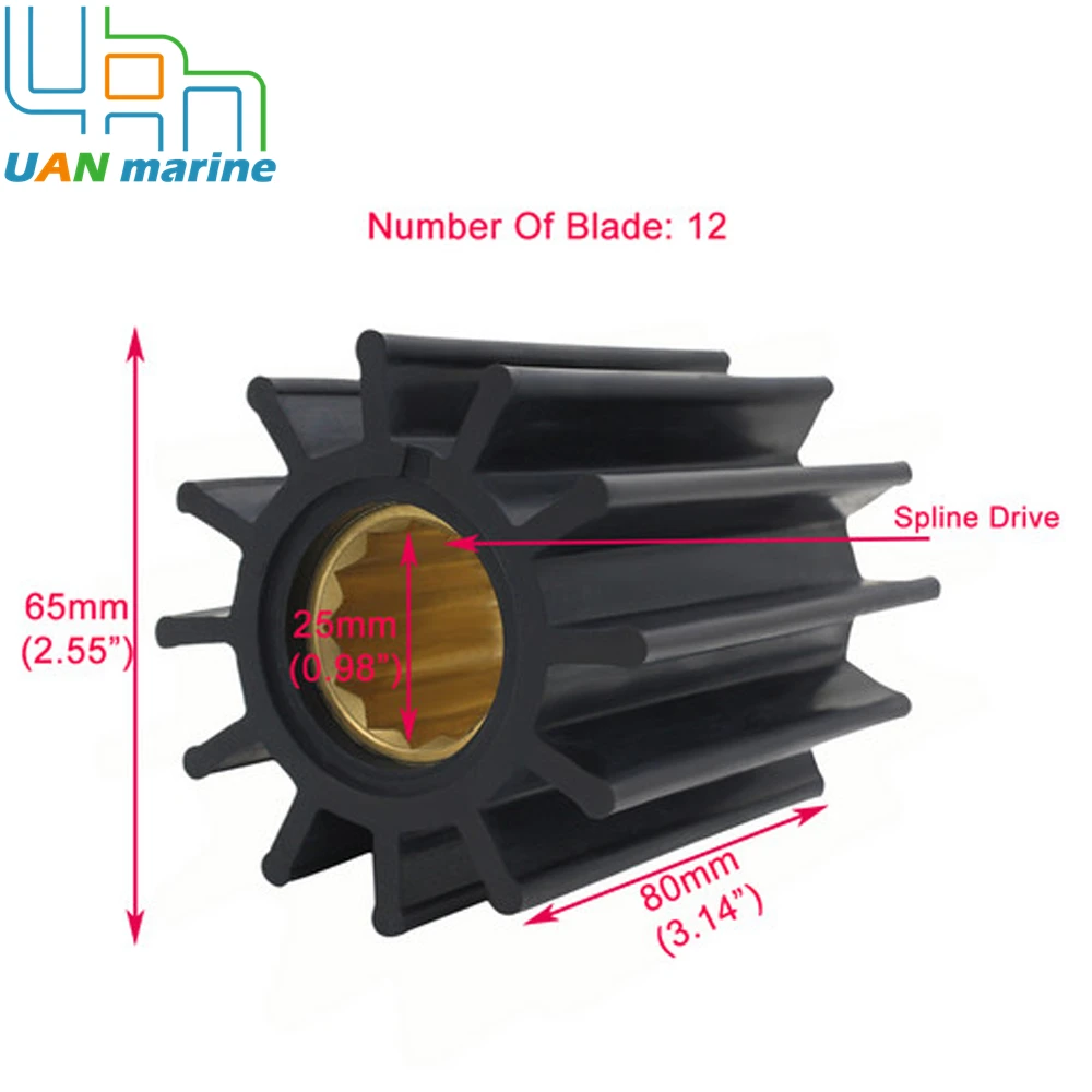 876771  Sea Water Cooling Pump Impeller For Volvo Penta  D6-280 310 330 370 435 Diesel Engine  876771 PERKINS 119574-42550 marine yacht suitable for mercury volvo diesel engine generator qsd2 8 4 2 sea water filter