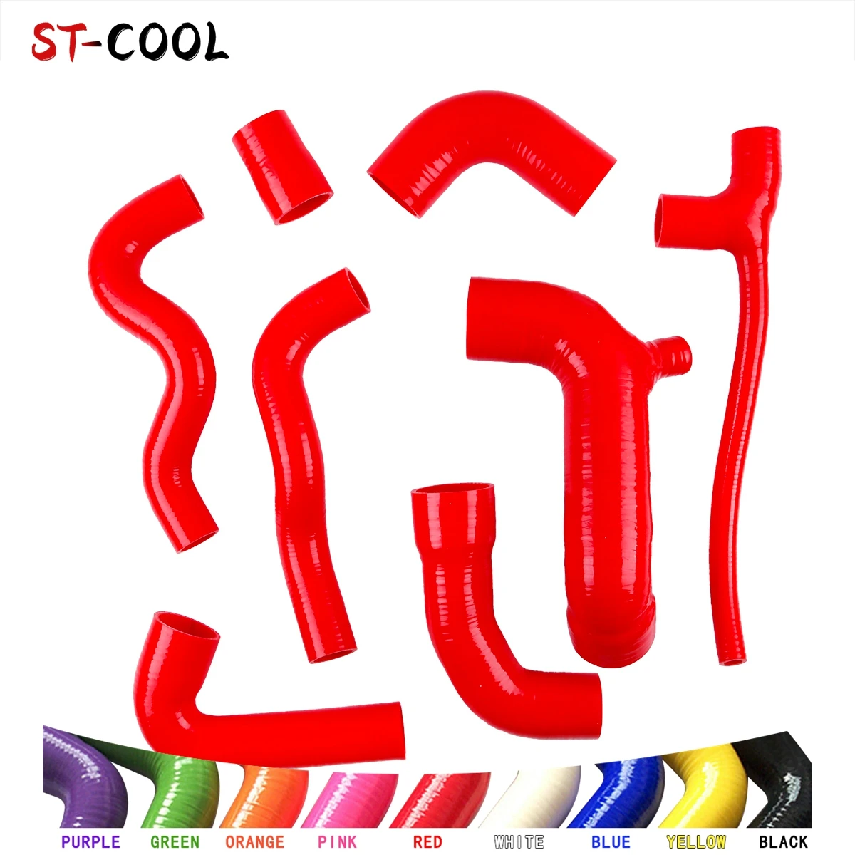 Per 1989-1995 Fiat Uno Turbo Ie 1.4 Mk2 Intercooler Radiatore Presa D'Aria Connettore Repalcement Tubi Flessibili In Silicone Kit 8 Pezzi