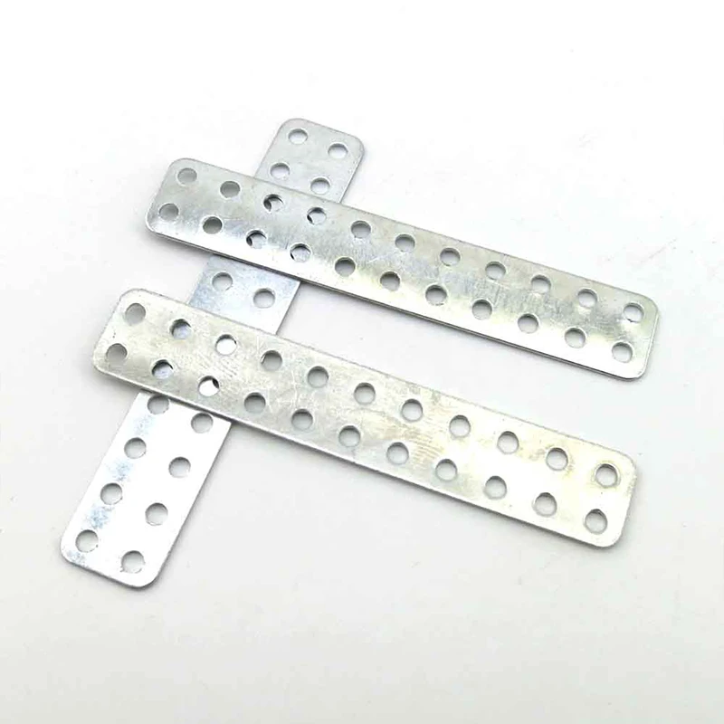 10PCS/Set Flat Mending Plate for Wood, Straight Bracket, 55mm Length 22 Screw Hole Flat Repair Fixing Wood Brace Joining Plates