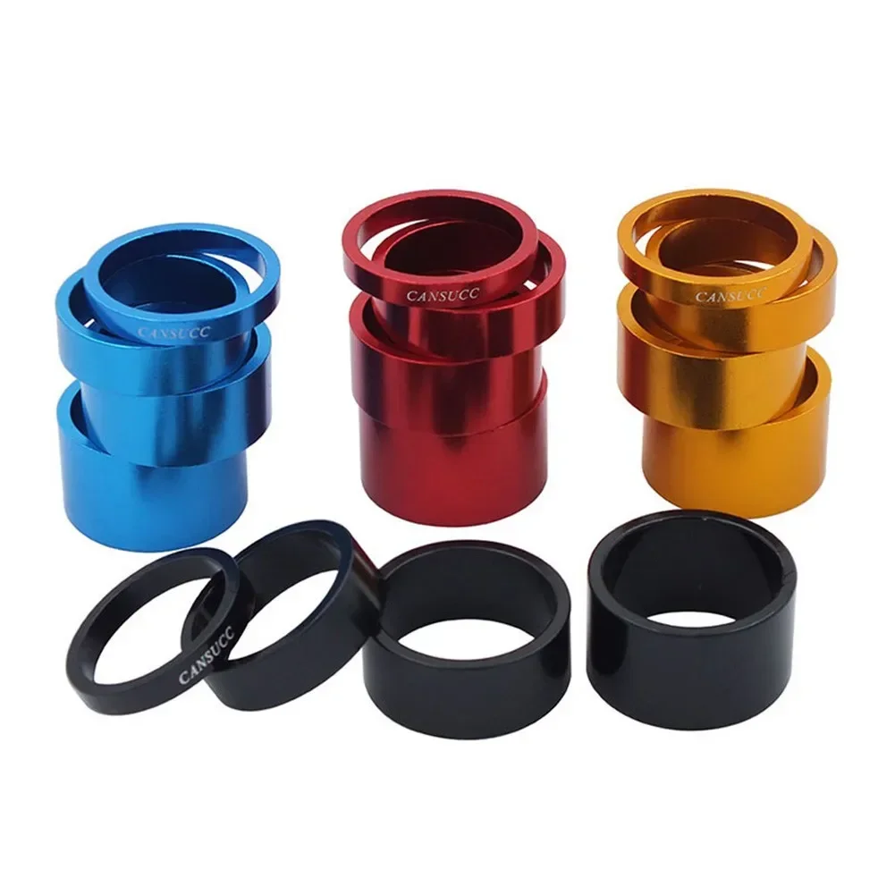 Fork Headset Spacer Front Headset Spacer Stem 1 Set Aluminum Alloy Bicycle Bike Black/Red/Blue/Silver/Gold 34mm