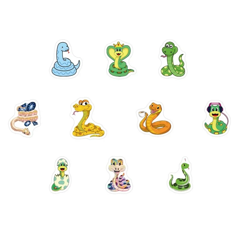 500pcs Cartoon Cute Small Snake Animals Stickers Kawaii Kid DIY Car Skateboard Laptop Phone Graffiti Sealing Label Decals Toys