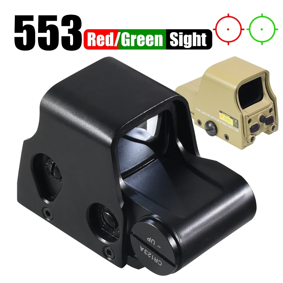 551 552 553 556 558 Red Green Dot Holographic Sight Reflex Sight for Airsoft / Hunting Rifle Scopes 20mm Quick Release Mount