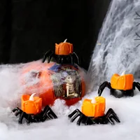 Halloween Decoration Pumpkin Lantern Ornament LED Electronic Candlelight Party Supplies Decoration Prop Spider Night Light 2