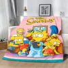 Funny Cartoon S-Simpson Printed Blanket Picnic Blankets Warm Blanket Soft and Comfortable Blanket Home Travel Birthday Gift 4