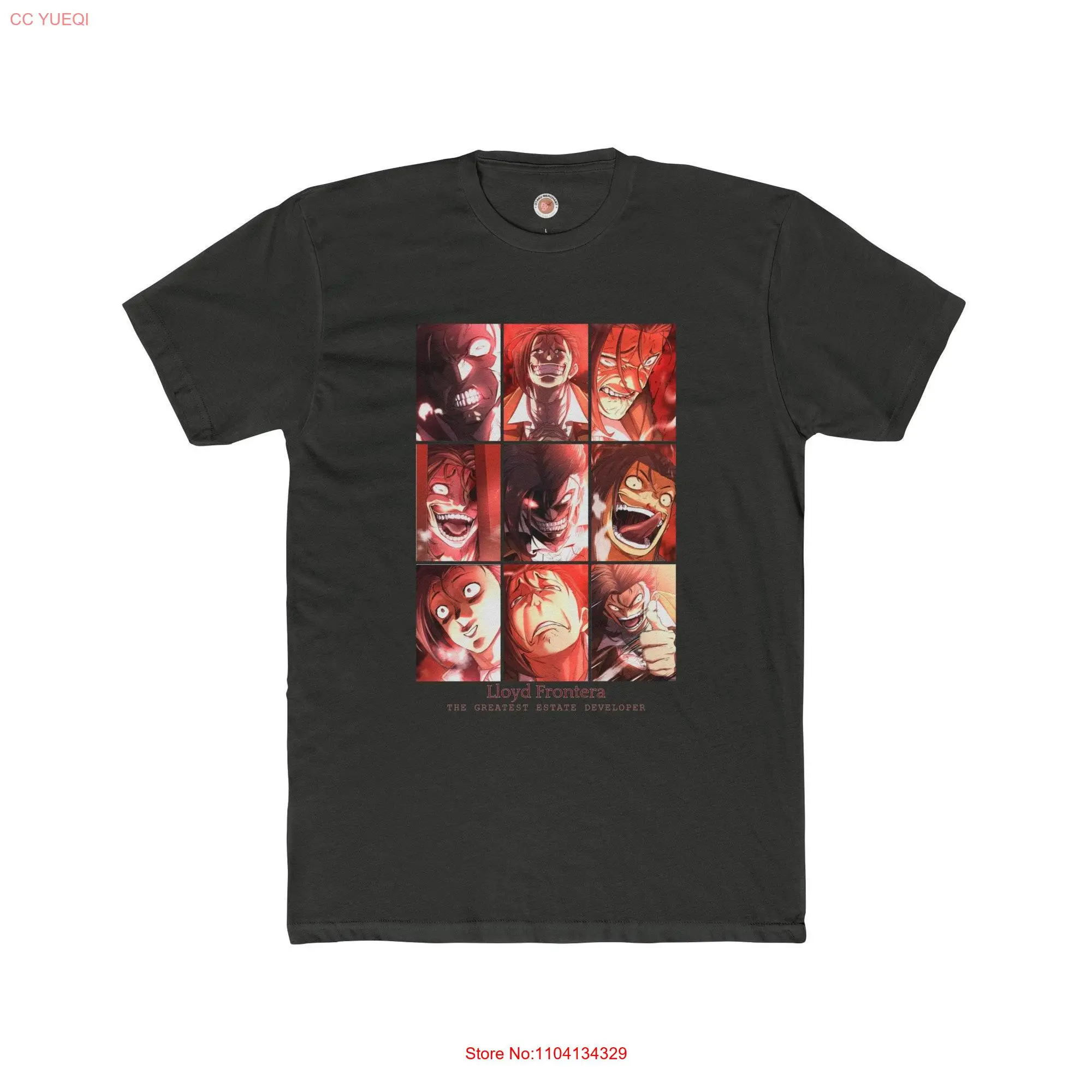 Load Fronttera Faces The Greatest Estate Developer Lloyd Frontera Faces Cotton Crew T-Shirt ...