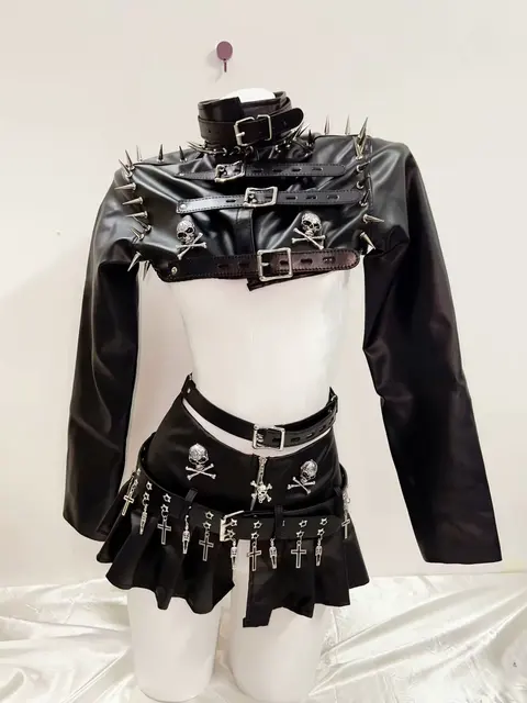 Spikey Jacket and Skirt Skull Set 3