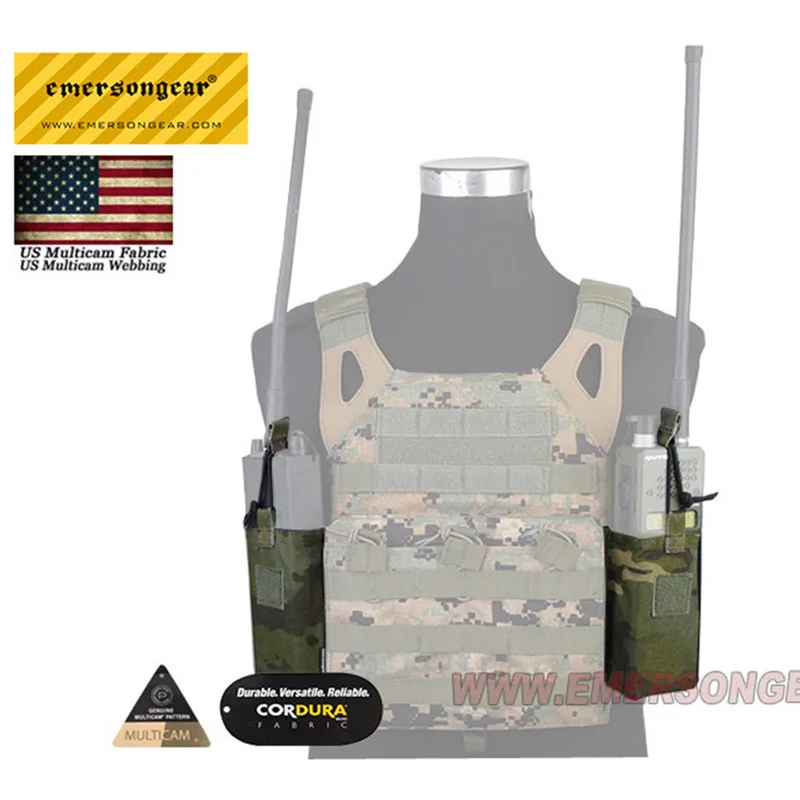 EMERSON MOLLE JPC MBITR Radio Pouch Set Multicam EM8333
