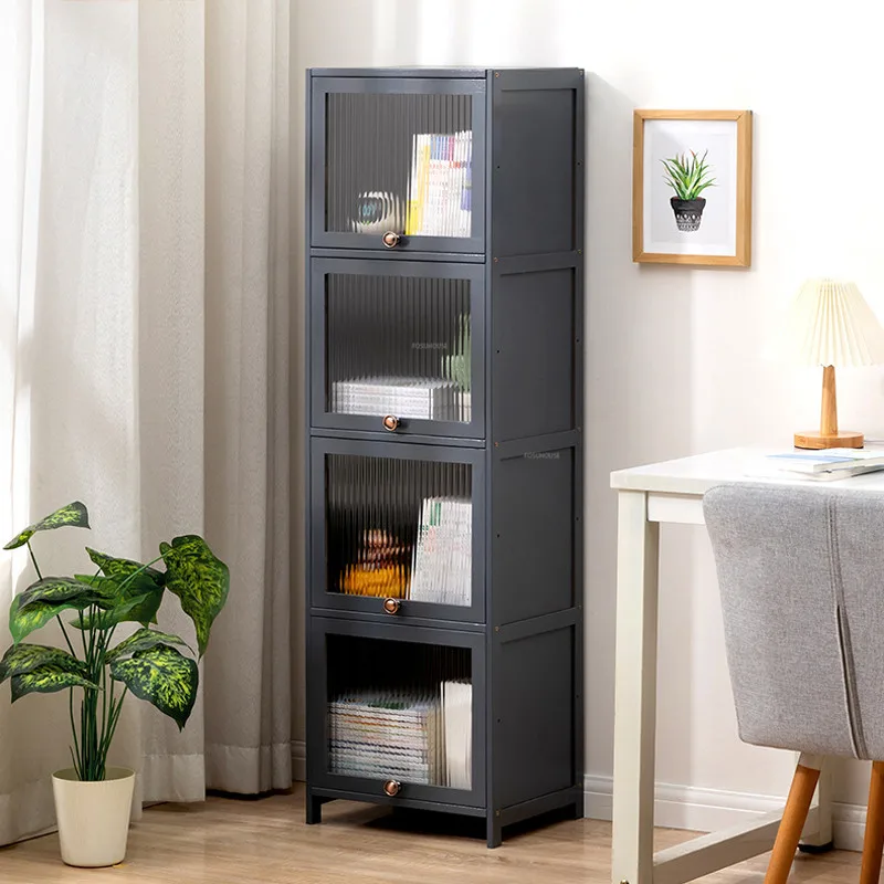 Bamboo Living Room Cabinet Living Room Furniture Fall To The Ground Stand Cabinet Bedroom Glass Door Layered Shelf
