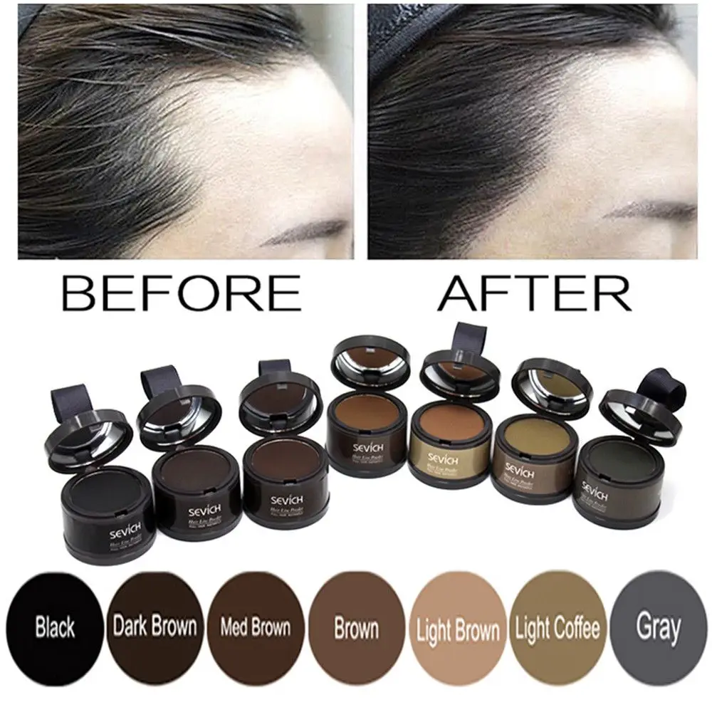 

1PC Hair Line Shadow Powder Natural Hair Filling Repair Concealer With Puff Forehead Trimming Bald Coverage Hair Fluffy Powder