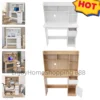 100cm Warm White/Oak Study Desk with Bookshelf & Storage Modern Design, Drawers & Cabinet, Easy Assembly for Home Office 3