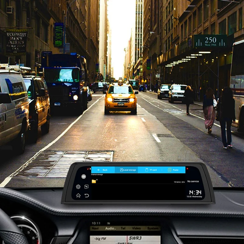 

1080P FHD 10 дюйм, автомобиль устройство записи данных 8,1 Android AR искусственный интеллект GPS навигация ADAS с задней камерой