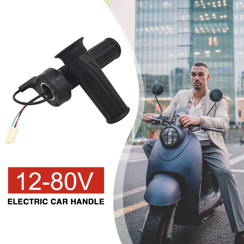 전기 자전거 가속 핸들용 트위스트 스로틀 가속기, 전기 자전거 수리 액세서리, 12V-80V, 2 개
