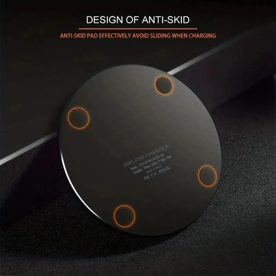 30W Wireless Charger For iPhone 17-12 X Pro Max Induction Fast Charging Pad Dock Station For Samsung S25 S24 S23 Xiaomi Huawei