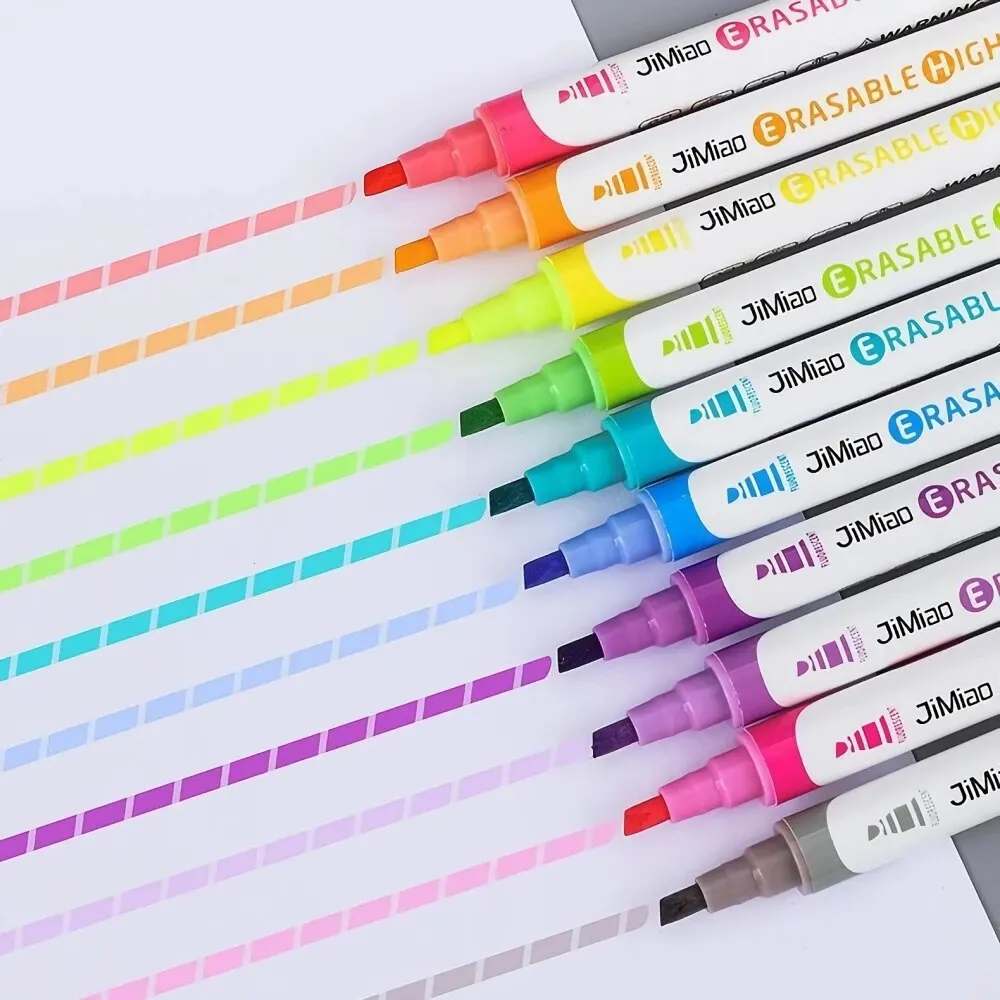 Erasable Double Headed10 Colors Highlighter Marking Pen Set for Students to Use Colored Handheld Pen to Roughly Mark Key Points highlighter marker highlighter pen marker pen