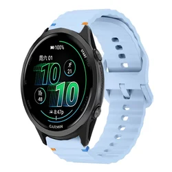 Versatile Silicone Strap for Garmin Smartwatches (Multiple Sizes) (Light Blue)