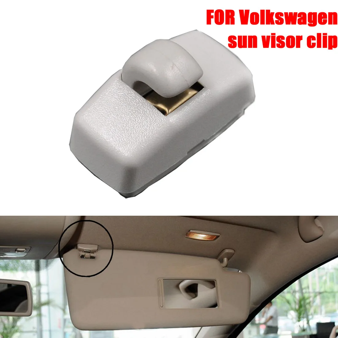 1x Sun Visor Clips For Vw Amarok Beetle Bora Transporter T4 T5 T6