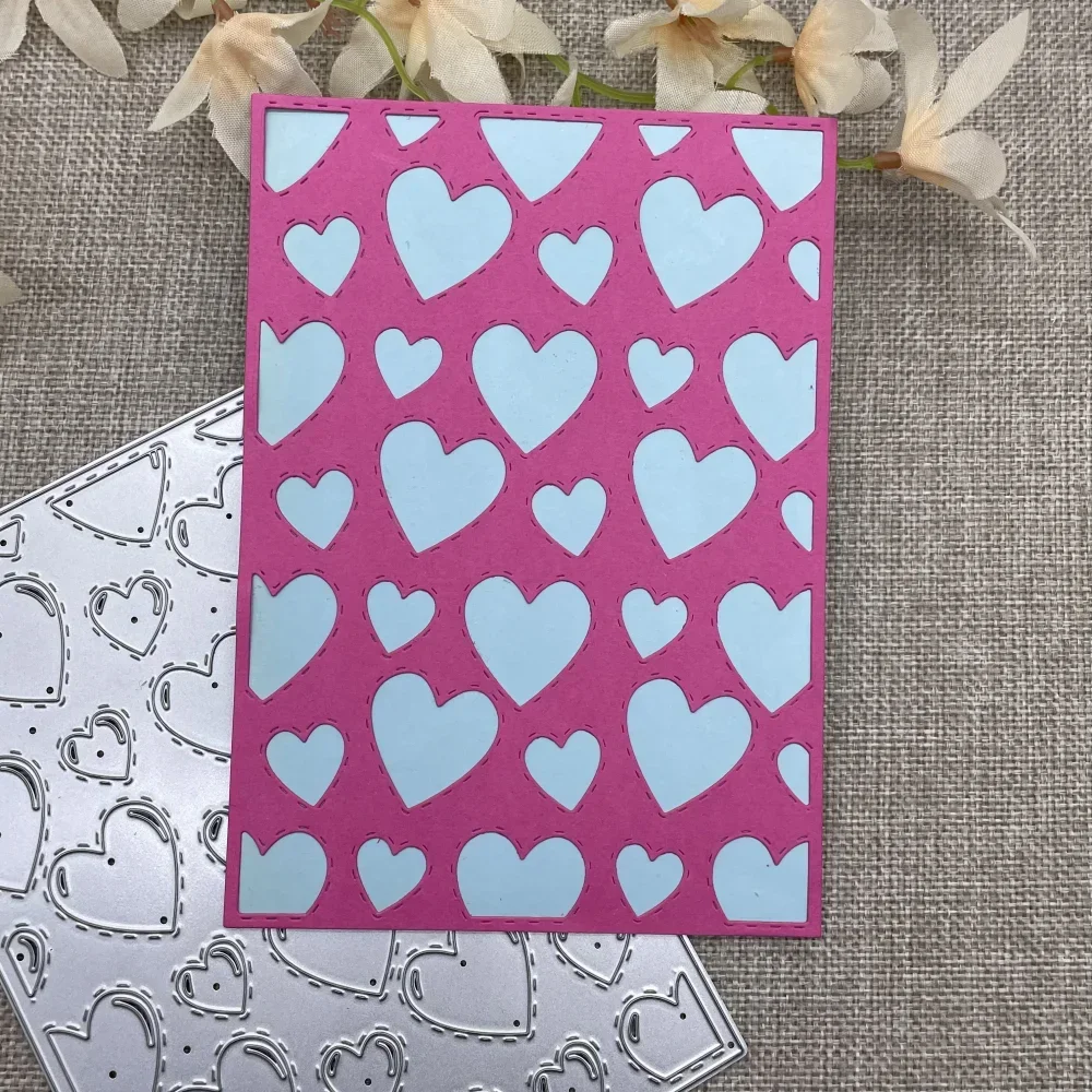 Herzrahmen-Dekoration, Metall-Stanzformen für DIY-Scrapbooking, dekorative Prägung, Handarbeit, Stanzform, Schablone