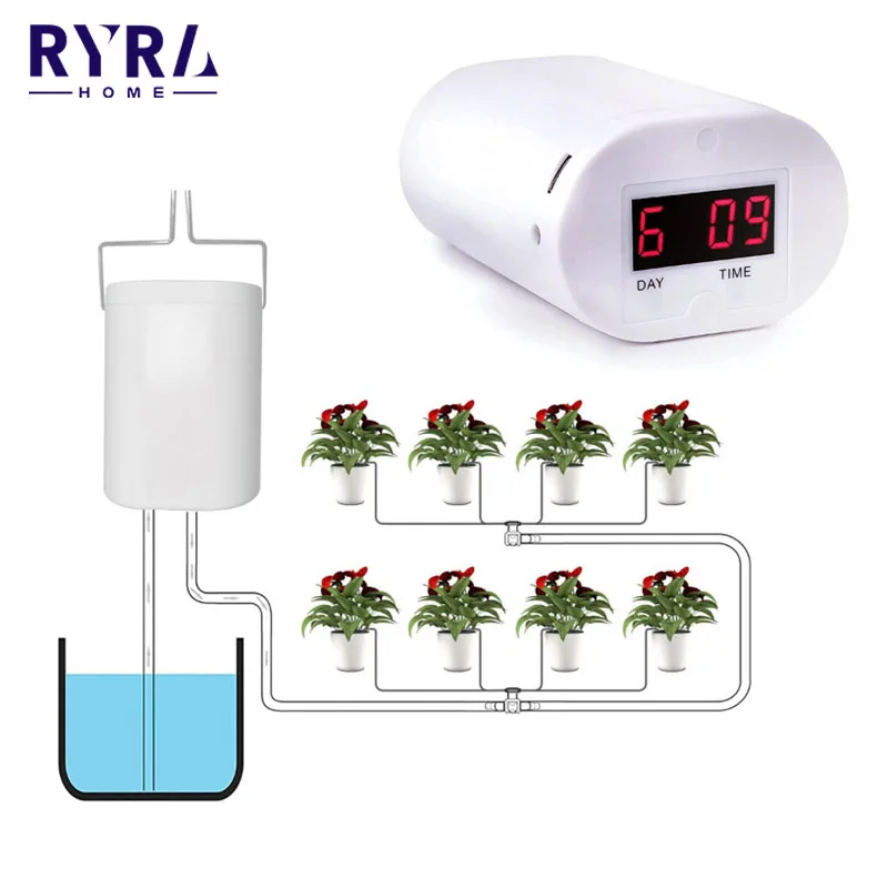 

12/16 Heads Automatic Watering Pump Controller Plant Flower Home Sprinkler Drip Irrigation Device Pump Garden Tool Timer System