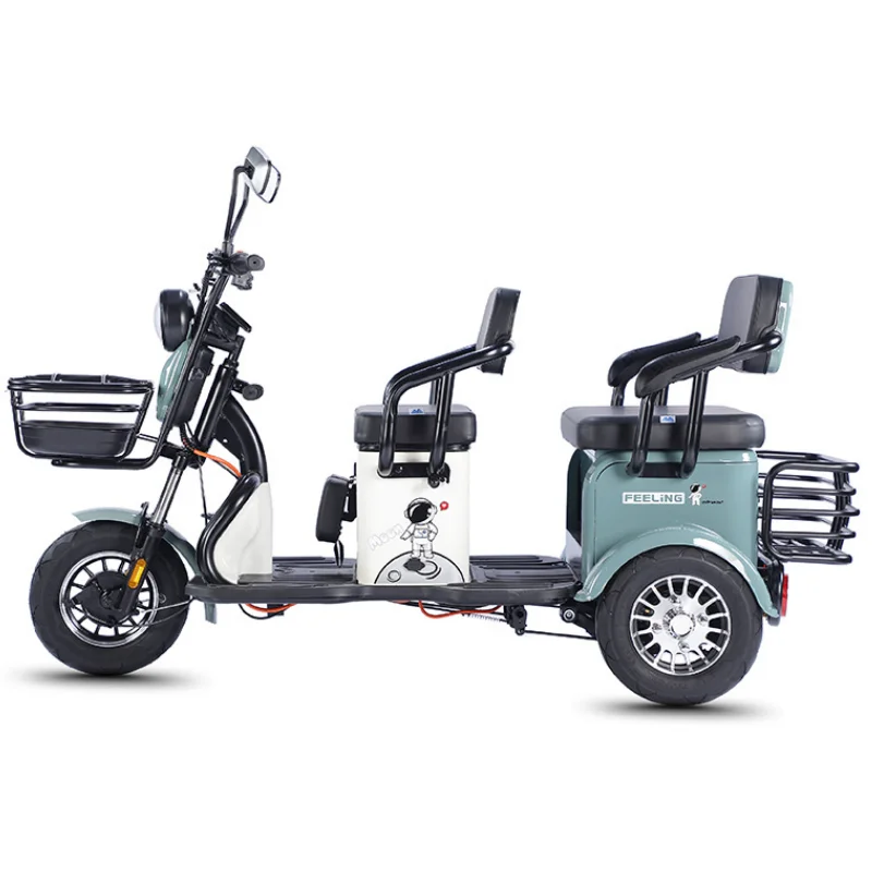 新しい電動バイクスクーター3輪電動自転車600ワット48vワイド