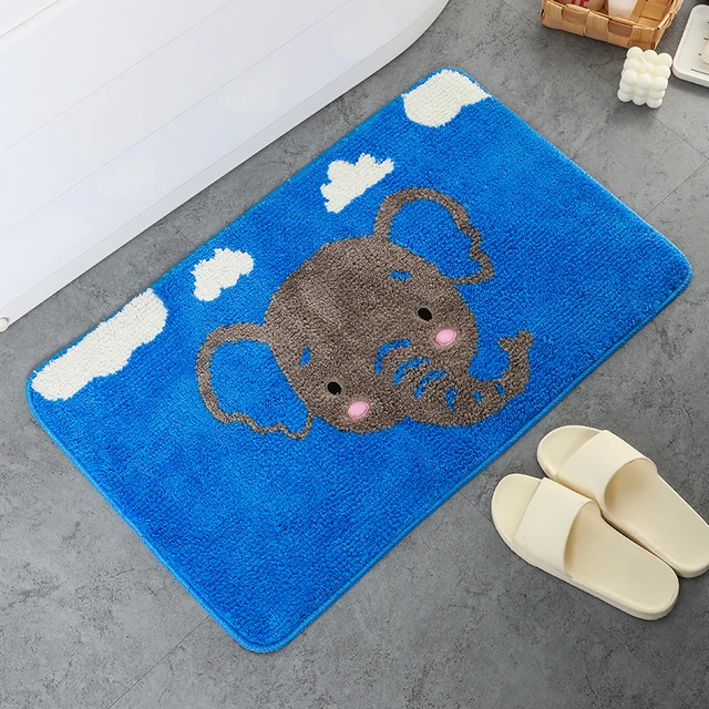 bathroom anti-skid mat, bathroom absorbent floor mat Cartoon carpet -  AliExpress