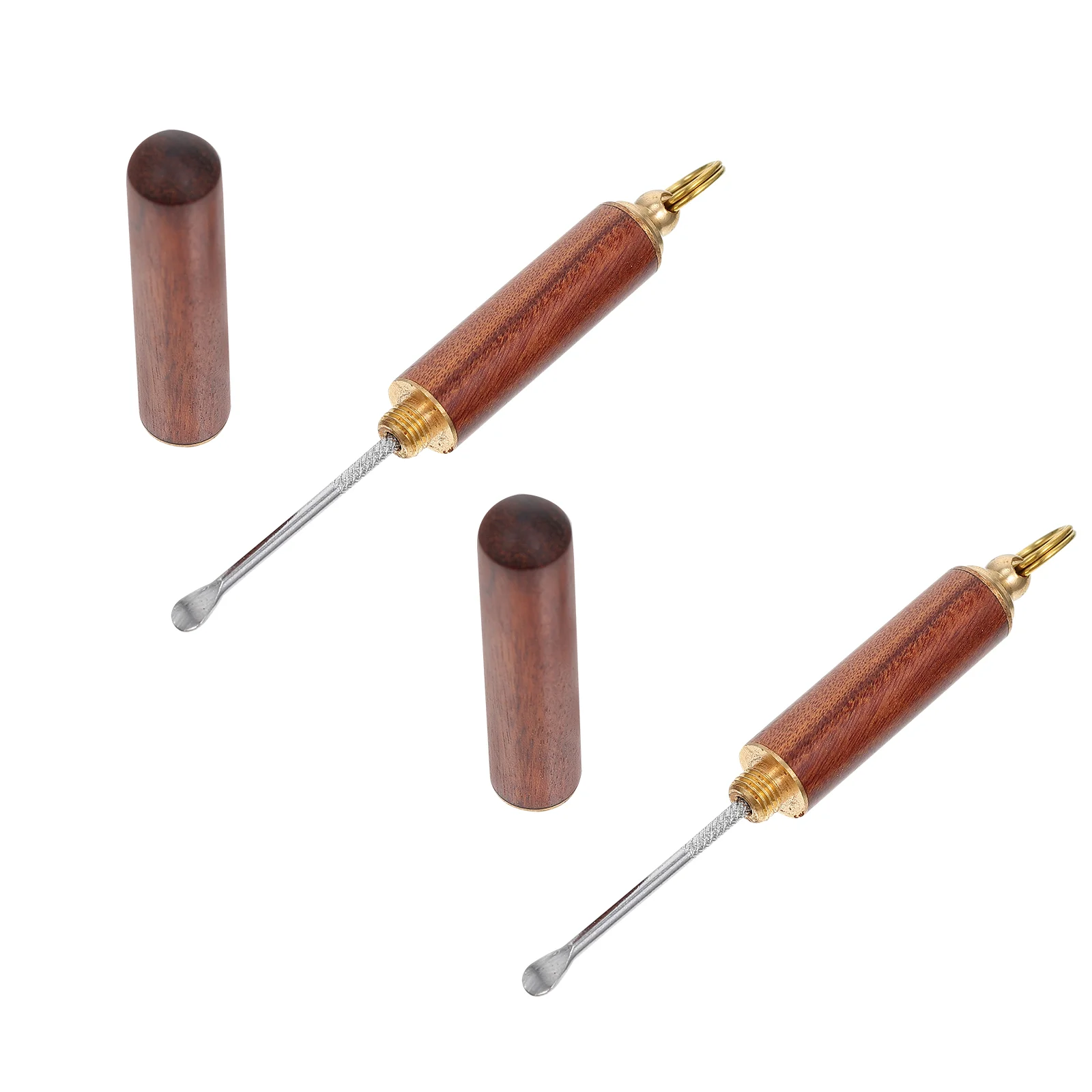2 Pcs Wooden Ear Spoon Cleaners Portable Vacuum Wax Removers Cleanser Pick Crafts Removal Spoons Cleaning Gadgets 2