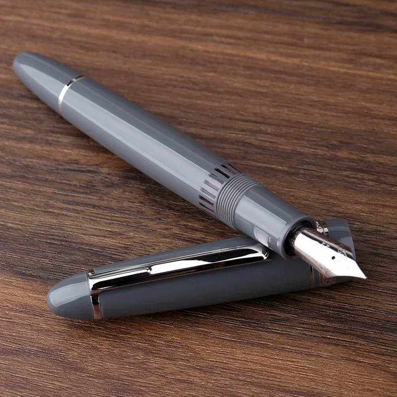 MAJOHN Final Craftsman P136 Resin Pen Metal Copper Piston Ink Absorbing Visual Ink Window Gift Pen Writing Practice Ink Pen 4