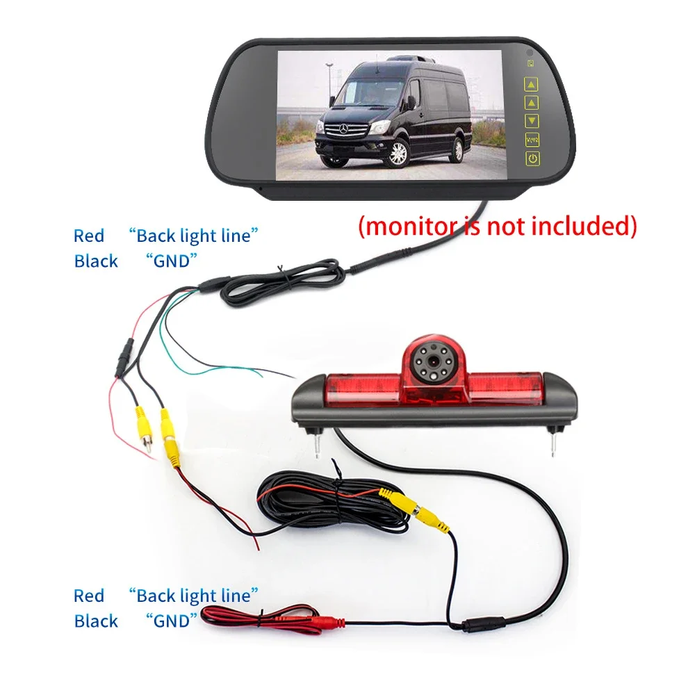 Telecamera Retromarcia Per Fiat Ducato X250/X290, Peugeot Boxer, Citroen Jumper (dal 2006) - HD 1280x720, Terza Luce Freno, Visione Notturna