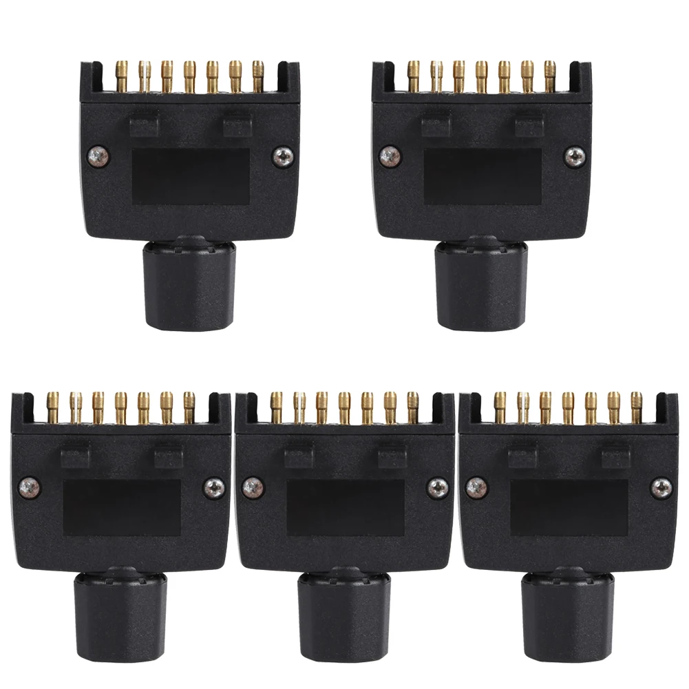 

Male Connector Flat Plug 7 Pin AU Black Flat Plug Male Connector Plastic Boat Quick Fit High Quality For Caravan