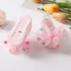 Korean Baby Pompom Gauze Socks with Bow for Girls Rubber Anti-slip Newborn Infant Princess Socks Little Girl Socks 0-3 Years Old 4