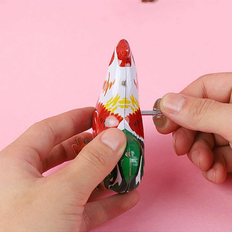 Wind Toys Wind-up Toys Clockwork Tin Toys Frog Rabbit Mouse Rooster Children Team Competition Game Prizes Nostalgic Souvenirs Gifts TMZ