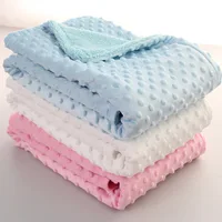 Spring Baby Blanket Warm Double Layer Swaddle Wrap Newborn Thermal Soft Fleece Bath Towel Baby Stroller Blanket Sleepsack 76*102 1