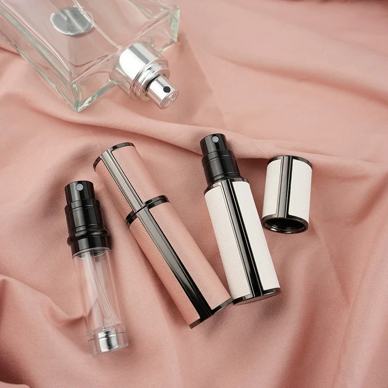 5ml Leather Perfume Dispenser Bottle Refillable Atomizer Travel Spray Ultral Fine Mist Fragrance Container