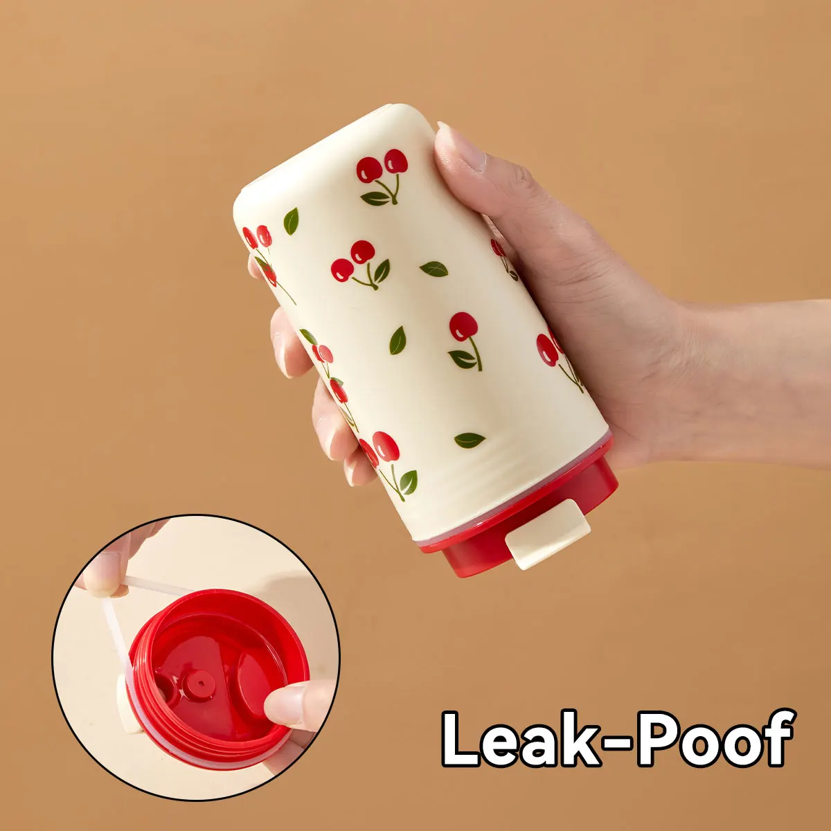 WORTHBUY Travel-Ready Leak-Proof Coffee Mug with Nylon Handle – Durable Hot & Cold Beverage Cup