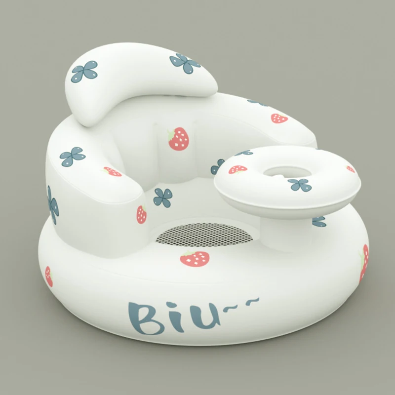 Baby Inflatable Sofa Children Puff Portable Bath Chairs PVC Multifunctional Seat Practice Sitting Bath Stool Baby Stool