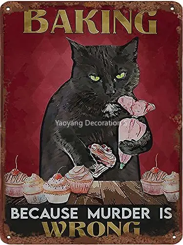 Black Cat Funny Tin Sign Wall Art Cat Into The Forest Wall Decor Cat Mom Gift For Home Office Bedroom Bathroom  Home Decoration funny bathroom wall decor sign farmhouse bathroom decorations wall art best seat wood plaque