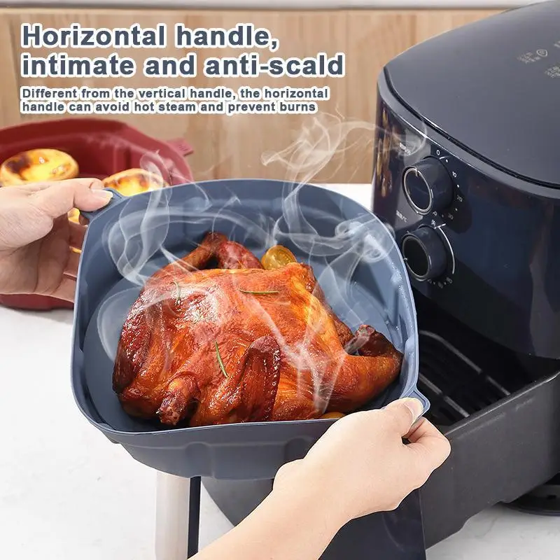 Silicone Air Fryer Liner, Suitable For 4 To 7 Qt Reusable Air