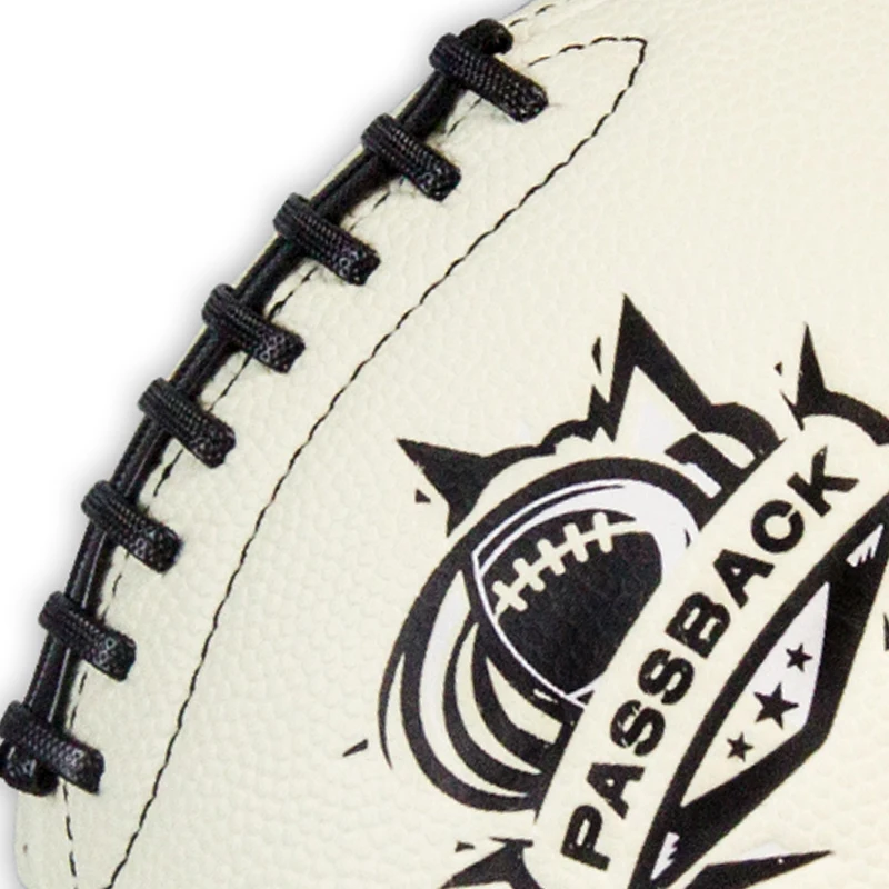 Official Size 9 PU Leather Rubber Ball Waterproof Lighted Sport American Football Night Match Glowing Training Ball view 5