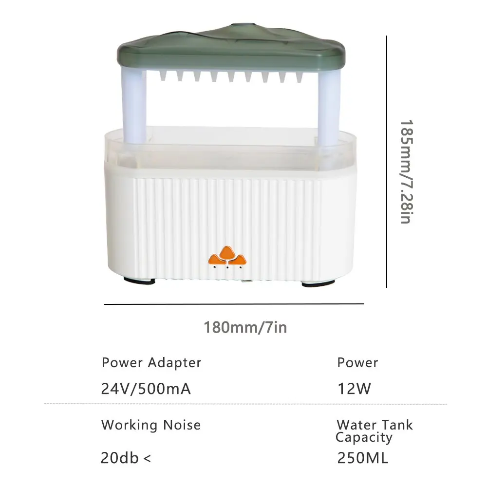 Office Desk Humidifier & Sleep Aid Diffuser - Cloud Design Auto-Mist for Dry Air Relief, Zero Noise Workspace/ Nursery Safe, Cal 4