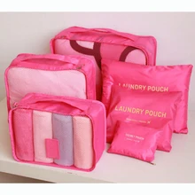  6 Pieces/Set Thicken Travel Storage Bags For Home Clothes Shoes Cosmetic Luggage Cube Organizer Wardrobe Suitcase Tidy Pouch 