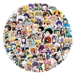 Autocollants de bagages, 100 pièces, Mix Anime Nezuko Naruto Ace, étiquette, jouet pour enfants, carnet de moto, ordinateur de Skateboard, téléphone portable 