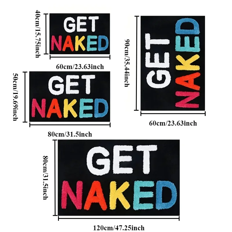 Tappetino da bagno antiscivolo Get Naked rosa, 50x80 cm, assorbente, in microfibra, per porta, doccia, bagno, cucina e arredamento per il bagno. | Leroy Merlin