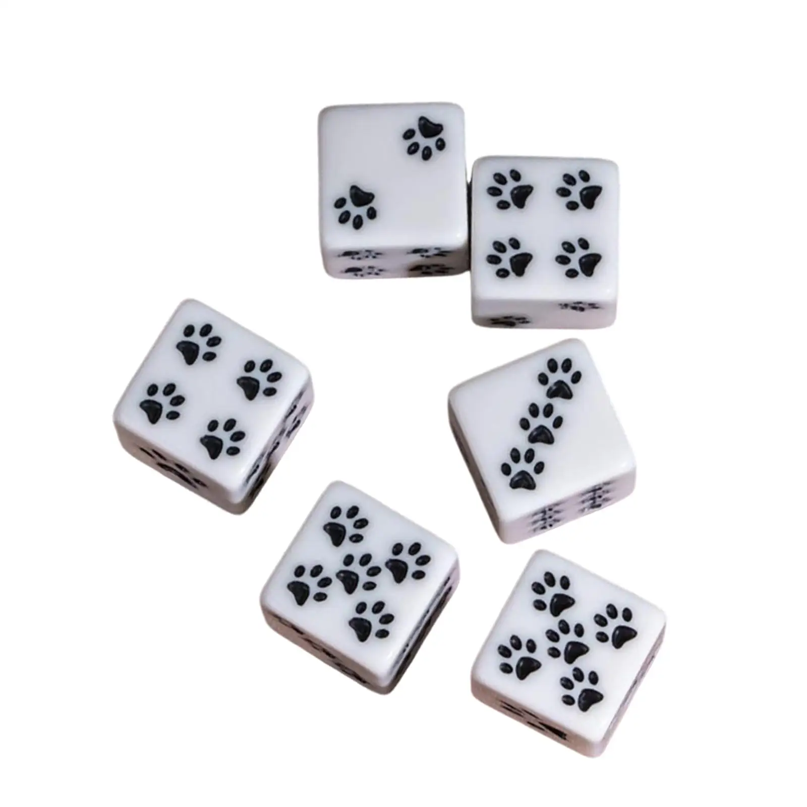 6 Pieces Six Sided Dices Playing Dice Table Game for Party Favors Entertainment Role Playing Game Family Gathering Wedding