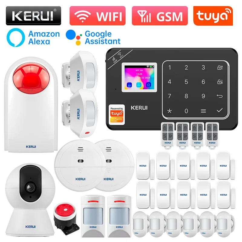Wireless Home Burglar Alarm WiFi GSM Alarm System Smart Home Tuya Smart Life App