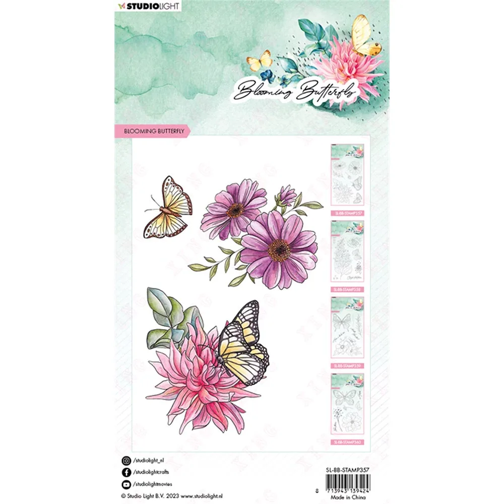 

New Arrival Blooming Butterfly Clear Silicone Stamps 2023 Scrapbook Decoration Embossing Template Diy Handmade Craft Album Molds